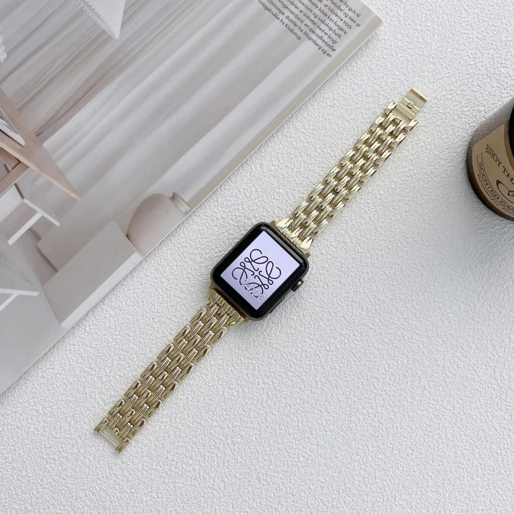 Five Baht Stripes Stainless Steel Strap Watchband For Apple Watch Series