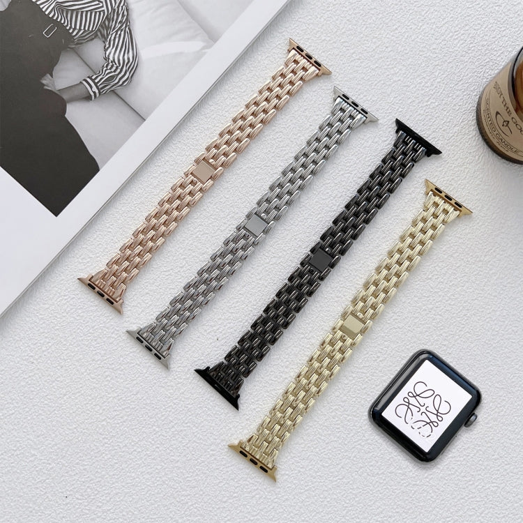 Five Baht Stripes Stainless Steel Strap Watchband For Apple Watch Series