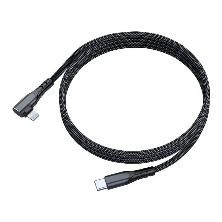 6A PD 20W USB-C / Type-C to 8 Pin Elbow Mobile Phone Data Cable