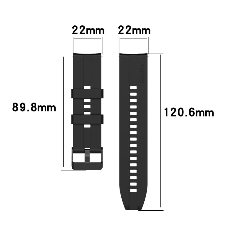 Silicone Black Buckle Watchband