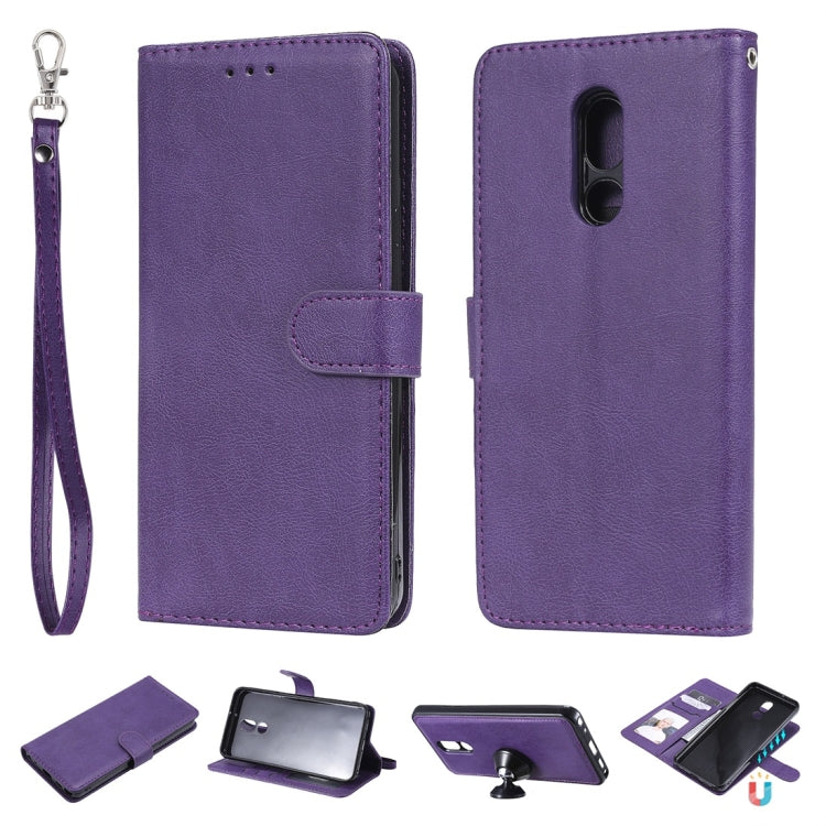 Solid Color Horizontal Flip Protective Case with Holder & Card Slots & Wallet & Photo Frame & Lanyard, Series 4