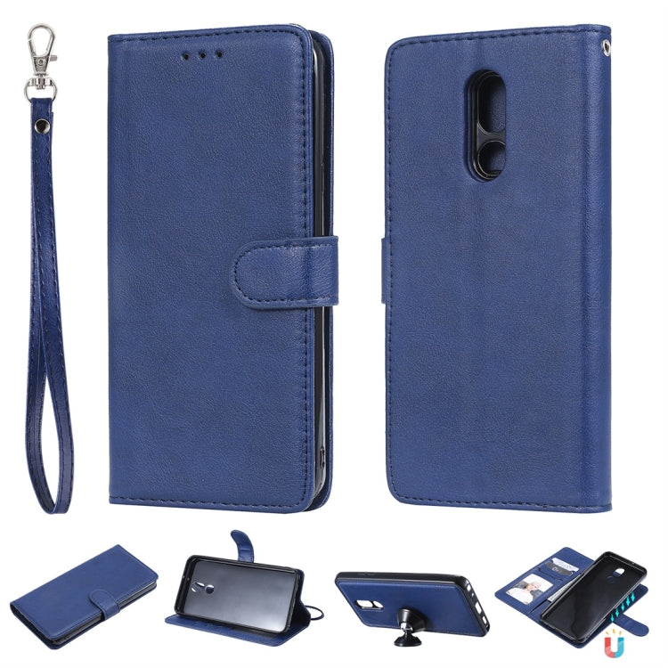 Solid Color Horizontal Flip Protective Case with Holder & Card Slots & Wallet & Photo Frame & Lanyard, Series 4