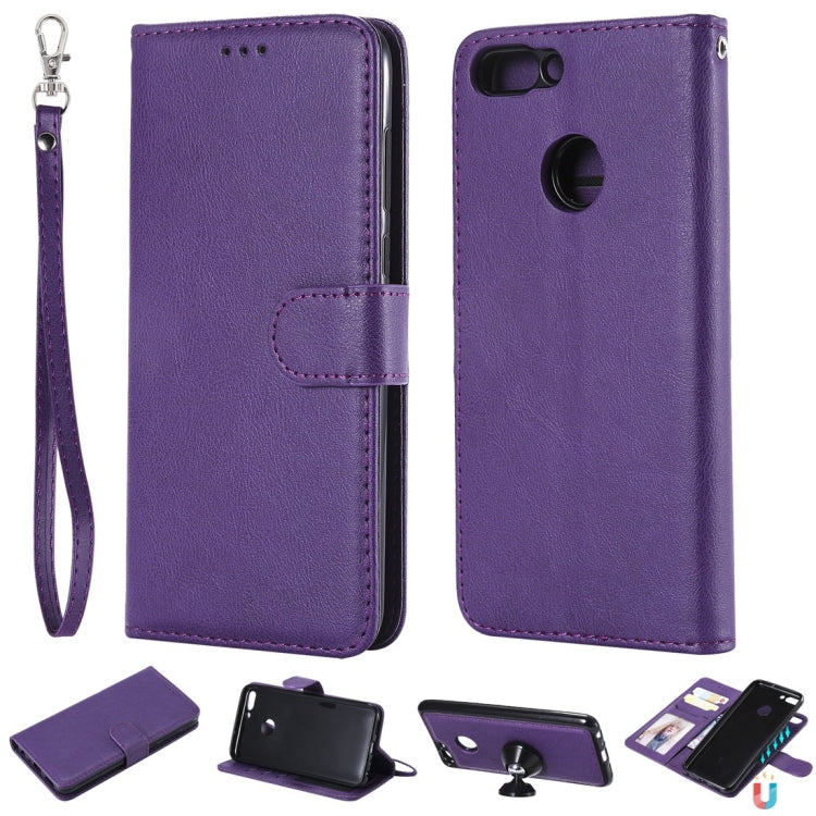 Solid Color Horizontal Flip Protective Case with Holder & Card Slots & Wallet & Photo Frame & Lanyard, Series 3