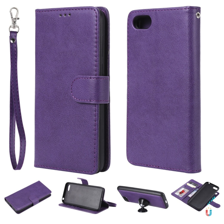 Solid Color Horizontal Flip Protective Case with Holder & Card Slots & Wallet & Photo Frame & Lanyard, Series 2