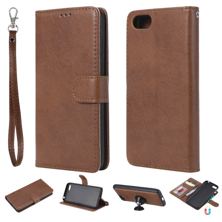 Solid Color Horizontal Flip Protective Case with Holder & Card Slots & Wallet & Photo Frame & Lanyard, Series 2