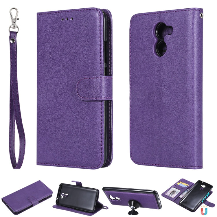 Solid Color Horizontal Flip Protective Case with Holder & Card Slots & Wallet & Photo Frame & Lanyard, Series 3