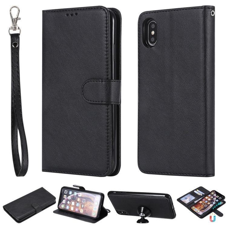 Solid Color Horizontal Flip Protective Case with Holder & Card Slots & Wallet & Photo Frame & Lanyard, Series 4