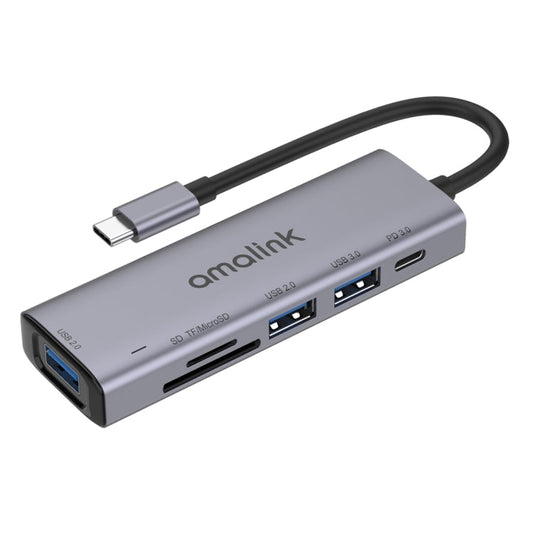 amalink 95120D Type-C / USB-C to SD/TF + 3 Ports USB + PD 3.0 Multi-function HUB Docking Station My Store