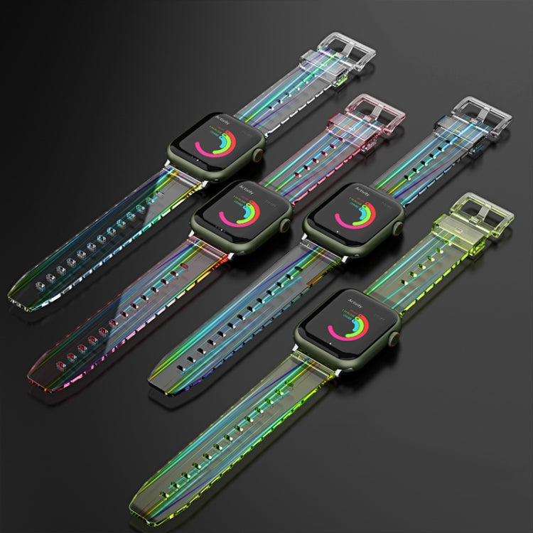 Colorful Transparent Silicone Watchband For Apple Watch Series