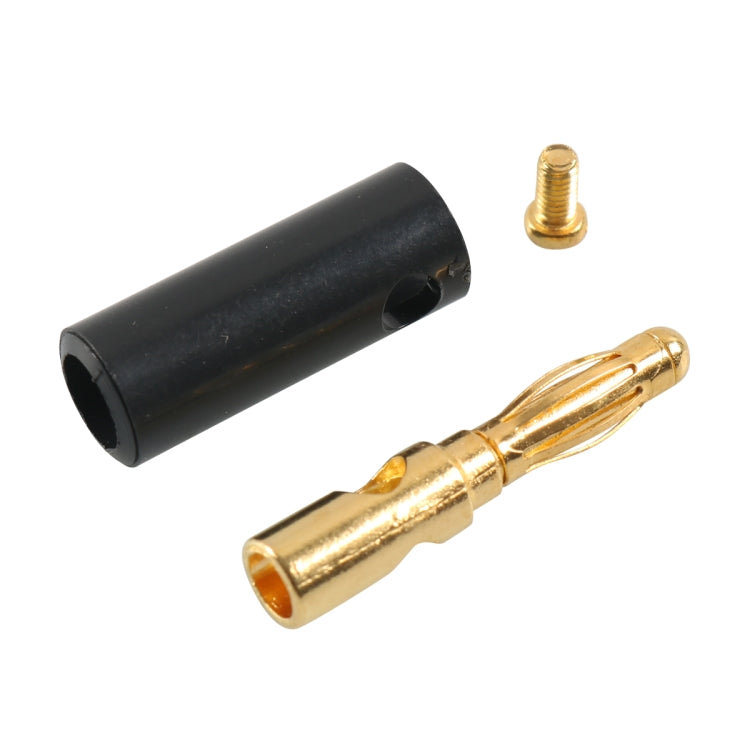 Car Red and Black Cover Gold-plated 4mm Banana Head Audio Plug