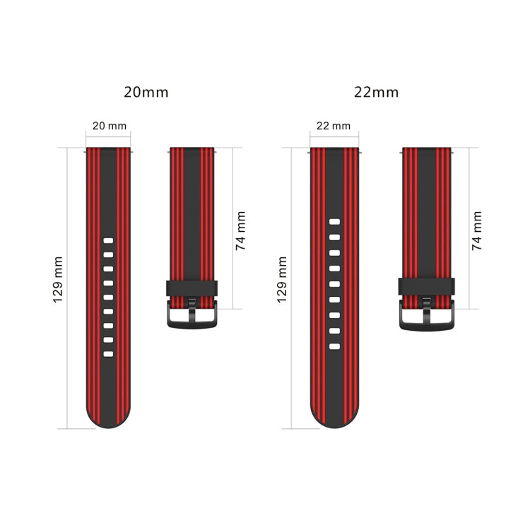 Stripe Silicone Watchband