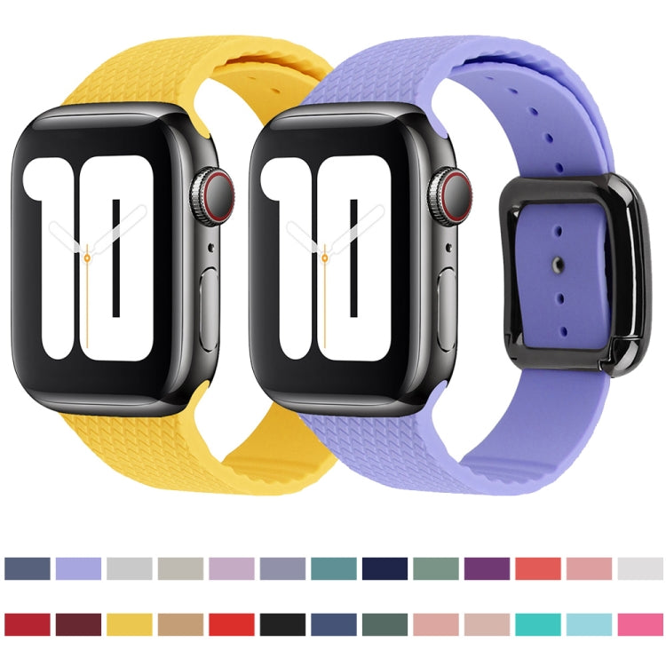 Black Buckle Silicone Watchband For Apple Watch Series, Series 2