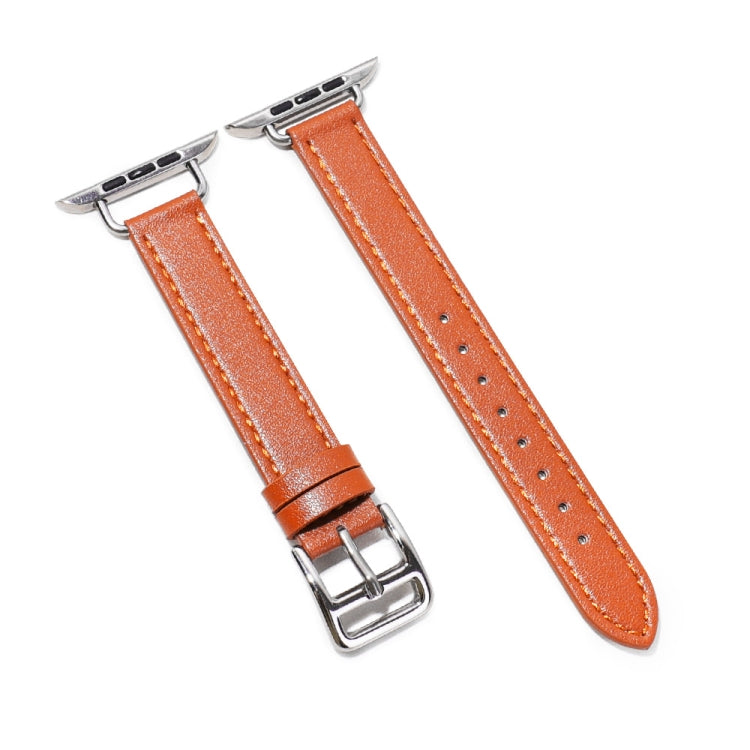 14mm Cowhide Leather Watchband For Apple Watch Series