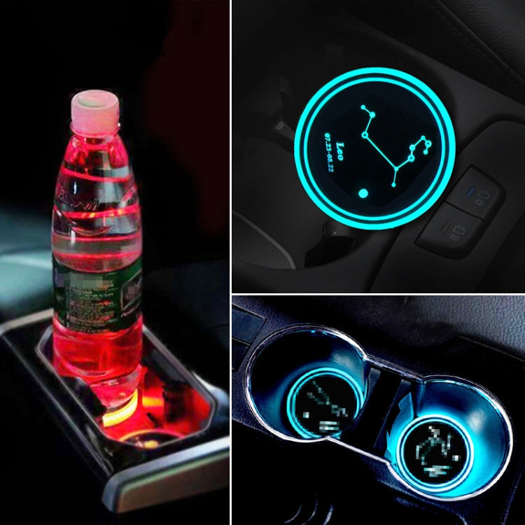 Car Constellation Series AcrylicColorful USB Charger Water Cup Groove LED Atmosphere Light