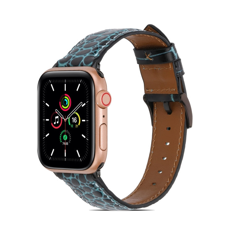 Crocodile Texture Leather Watchband for Apple Watch Series