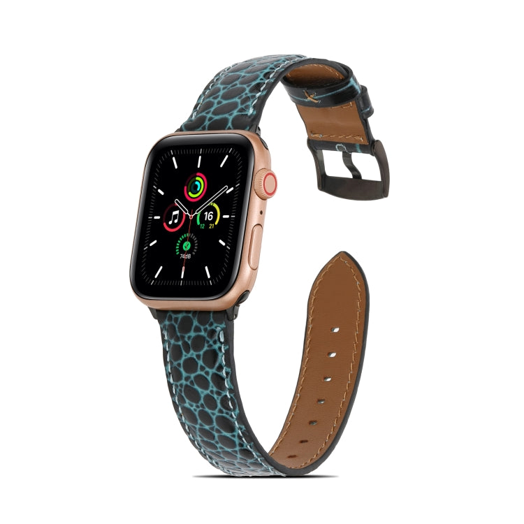 Crocodile Texture Leather Watchband for Apple Watch Series