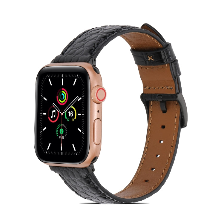 Crocodile Texture Leather Watchband for Apple Watch Series