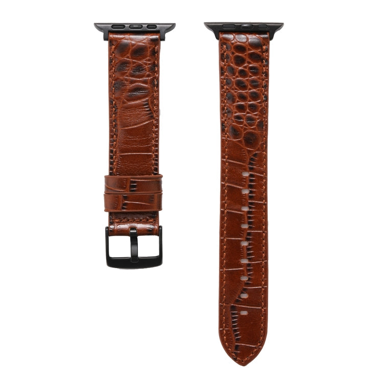 Crocodile Texture Leather Watchband for Apple Watch Series