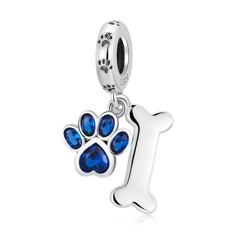 S925 Sterling Silver Dog Paw Bone Pendant DIY Bracelet Necklace Accessories Reluova