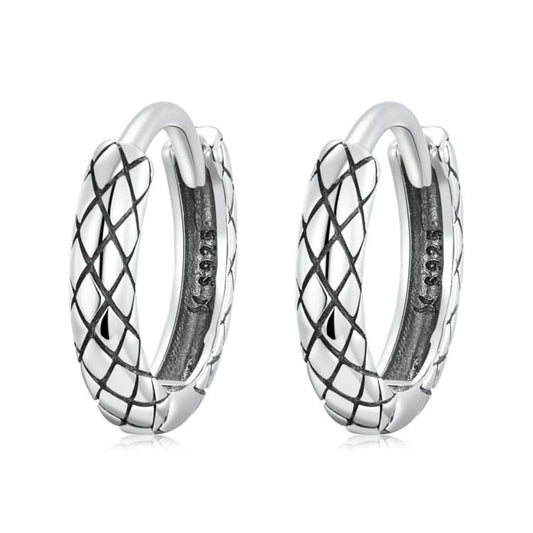 S925 Sterling Silver Snake Texture Ear Buckle Women Earrings Reluova