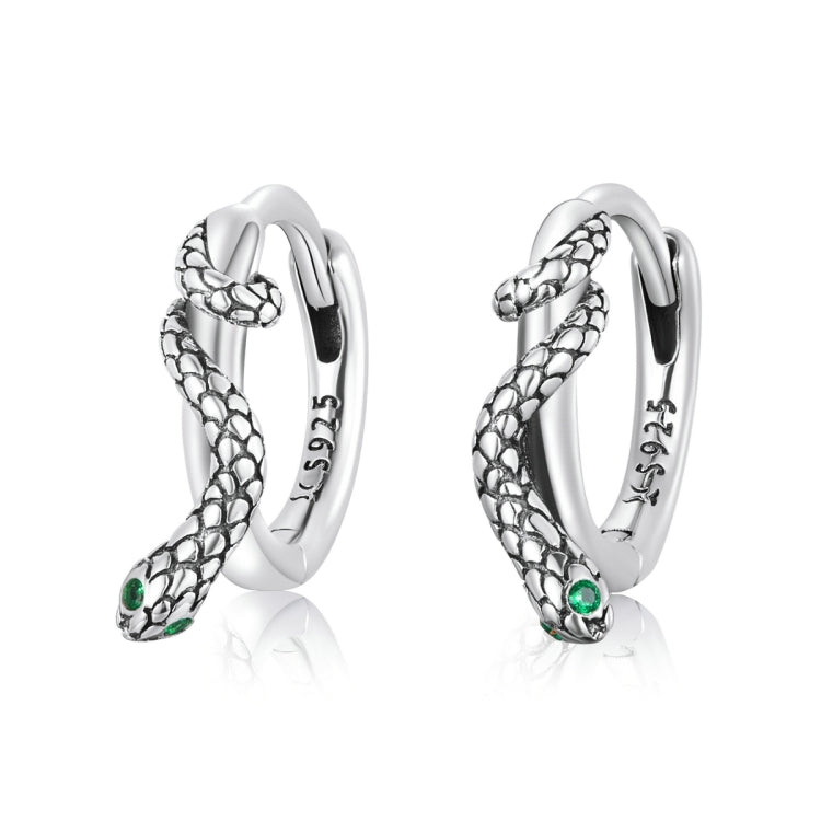 S925 Sterling Silver Snake Ear Buckle Women Earrings