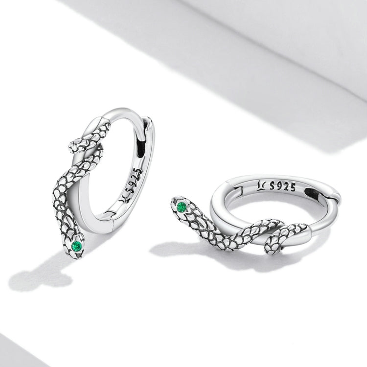 S925 Sterling Silver Snake Ear Buckle Women Earrings