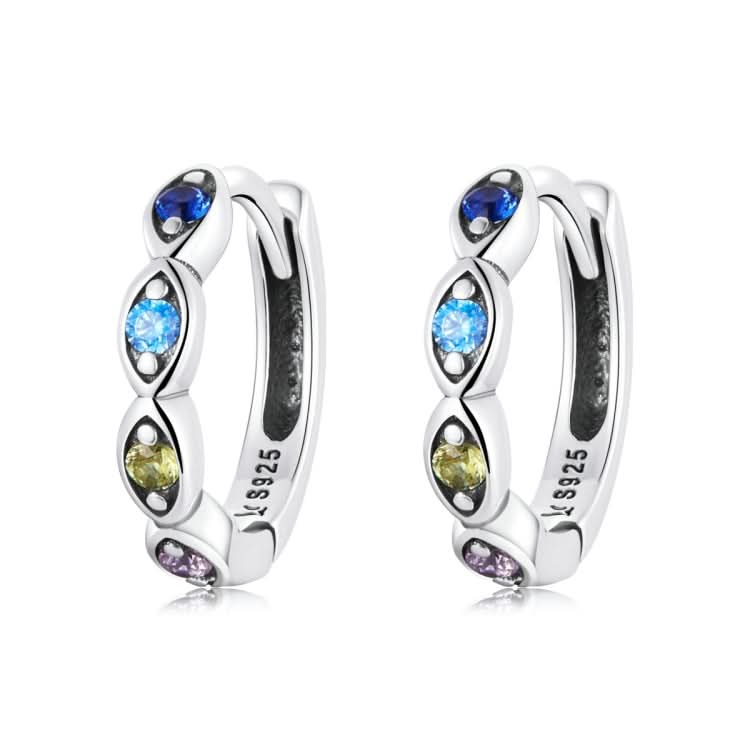 S925 Sterling Silver Devil Eye Zircon Women Earrings Reluova