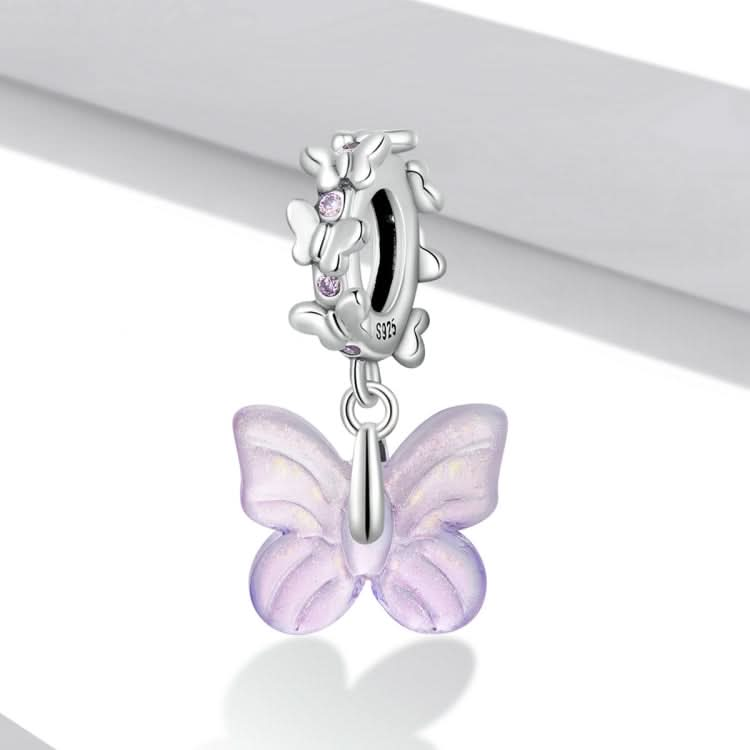 S925 Sterling Silver Glazed Butterfly Pendant DIY Bracelet Necklace Accessories Reluova