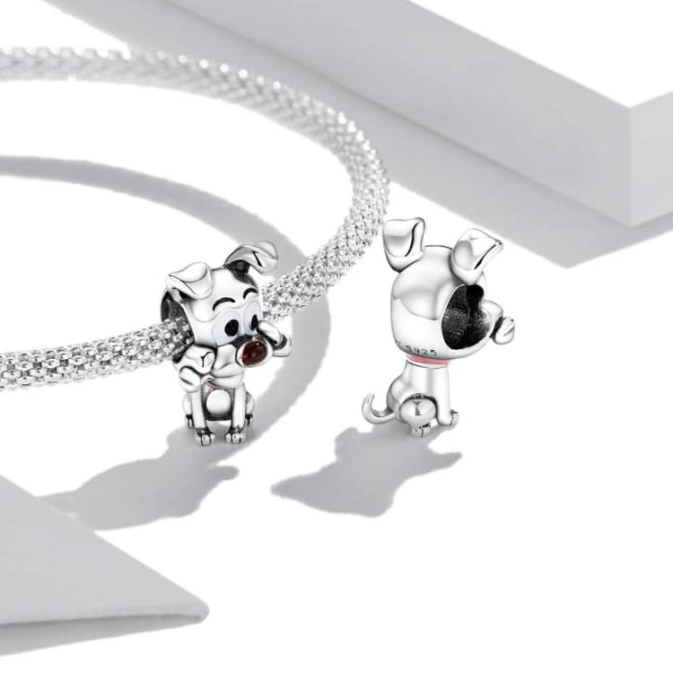 S925 Sterling Silver Cute Dog Beads DIY Bracelet Necklace Accessories Reluova