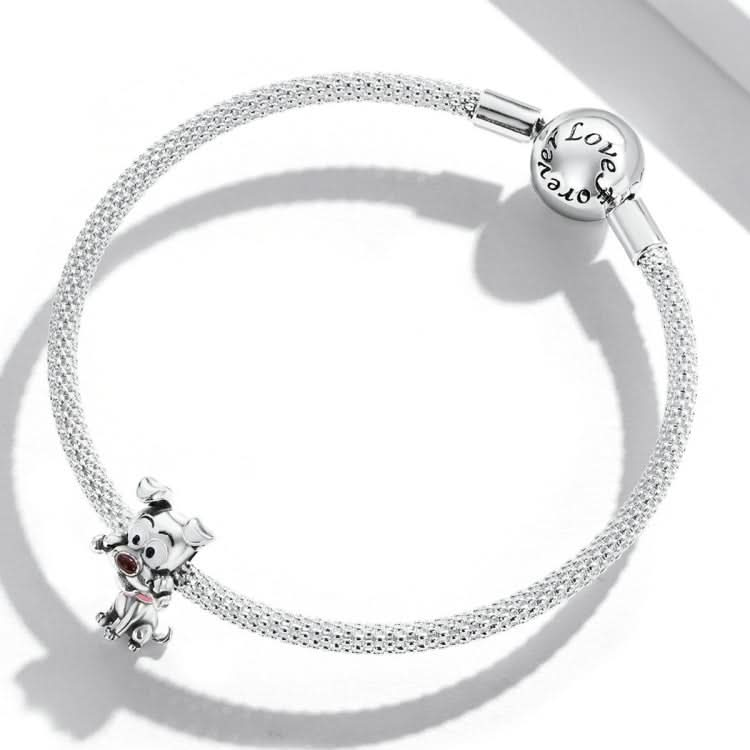 S925 Sterling Silver Cute Dog Beads DIY Bracelet Necklace Accessories Reluova