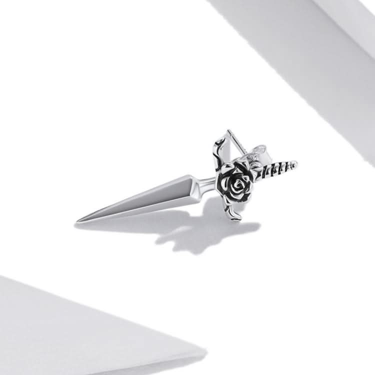 S925 Sterling Silver Rose Dagger Ear Stud Women Earrings Reluova