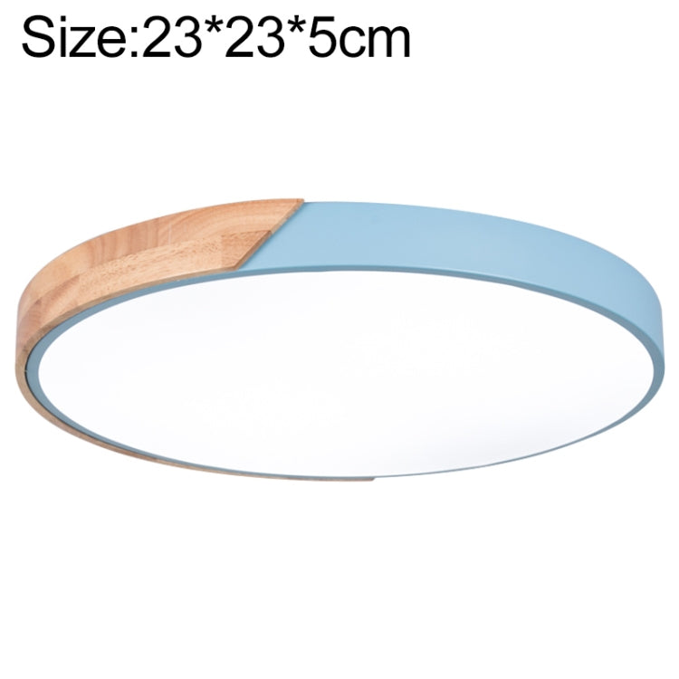 Wood Macaron LED Round Ceiling Lamp, White Light, Series 1