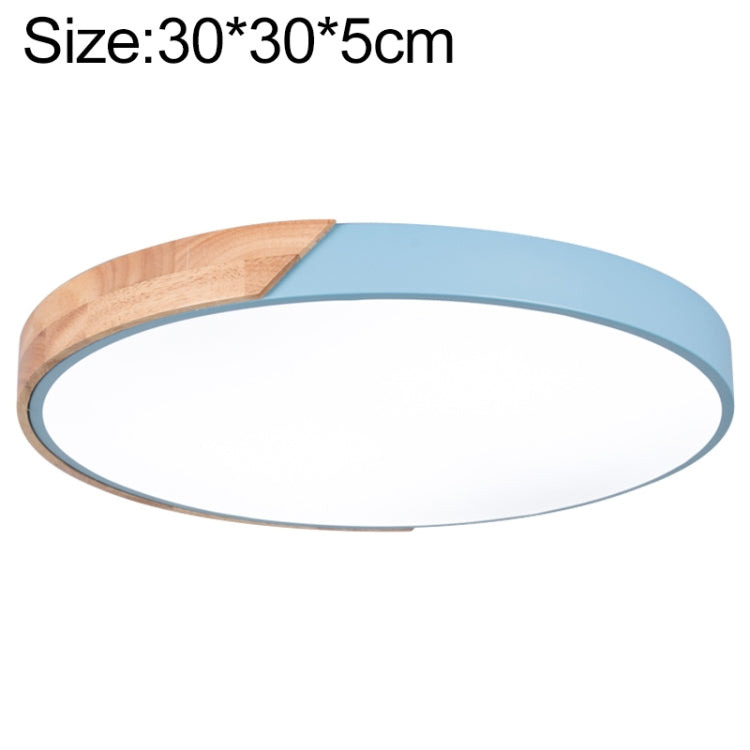 Wood Macaron LED Round Ceiling Lamp, White Light, Series 1