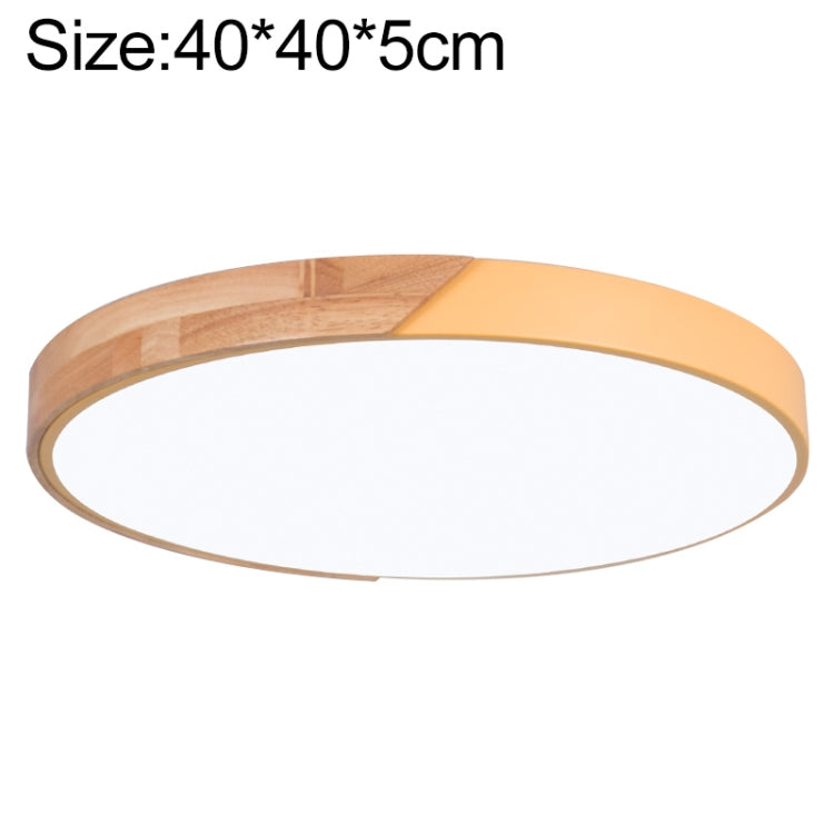 Wood Macaron LED Round Ceiling Lamp, White Light, Series 2