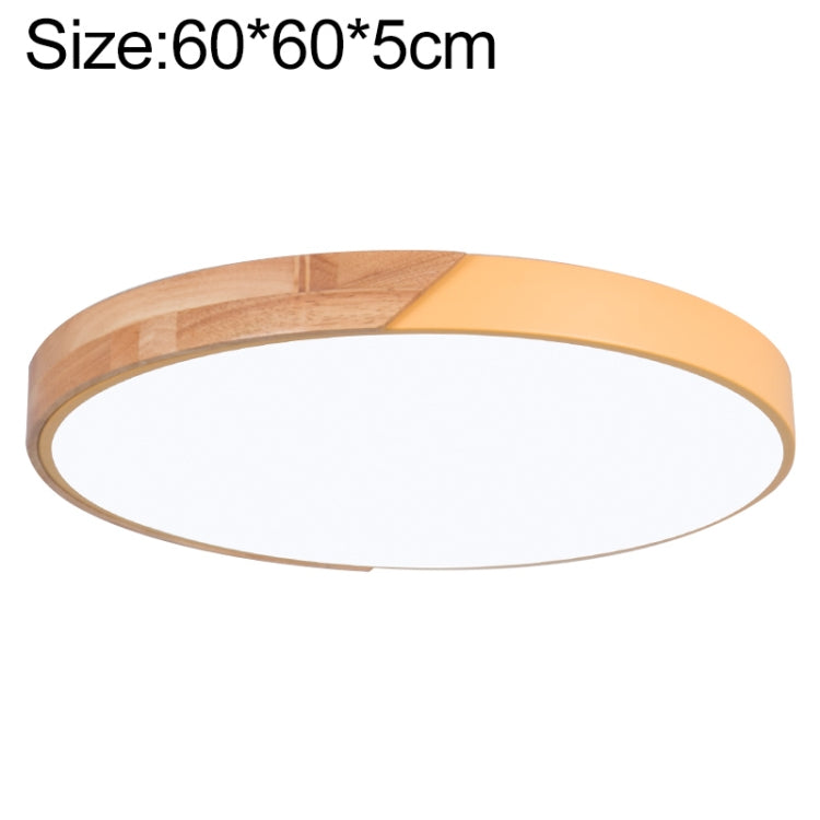 Wood Macaron LED Round Ceiling Lamp, White Light, Series 2