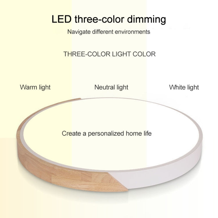 Wood Macaron LED Round Ceiling Lamp, 3-Colors Light, Series 1 My Store