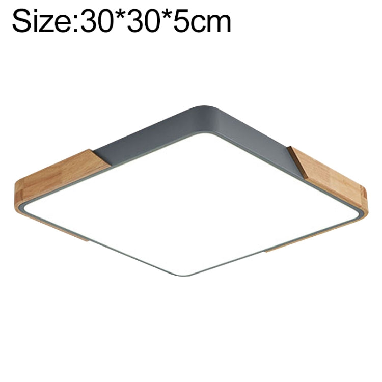 Wood Macaron LED Square Ceiling Lamp, White Light, Series 1