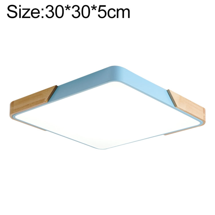 Wood Macaron LED Square Ceiling Lamp, White Light, Series 1