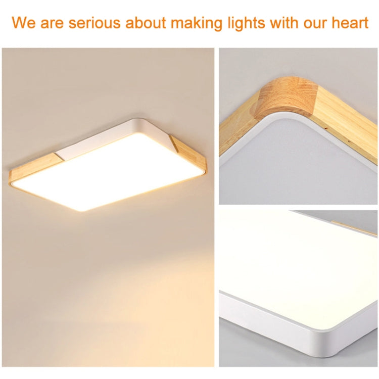 Wood Macaron LED Square Ceiling Lamp, White Light, Series 2