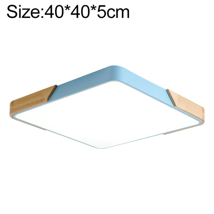 Wood Macaron LED Square Ceiling Lamp, 3-Colors Light, Series 2