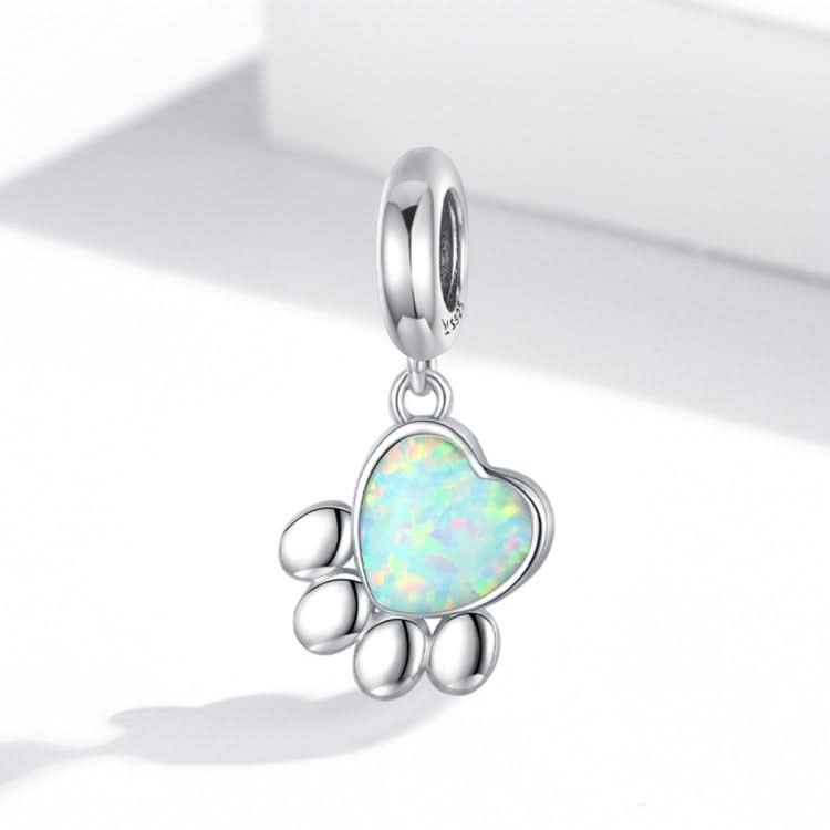 S925 Sterling Silver Cute Claw Opal Beads DIY Bracelet Necklace Accessories