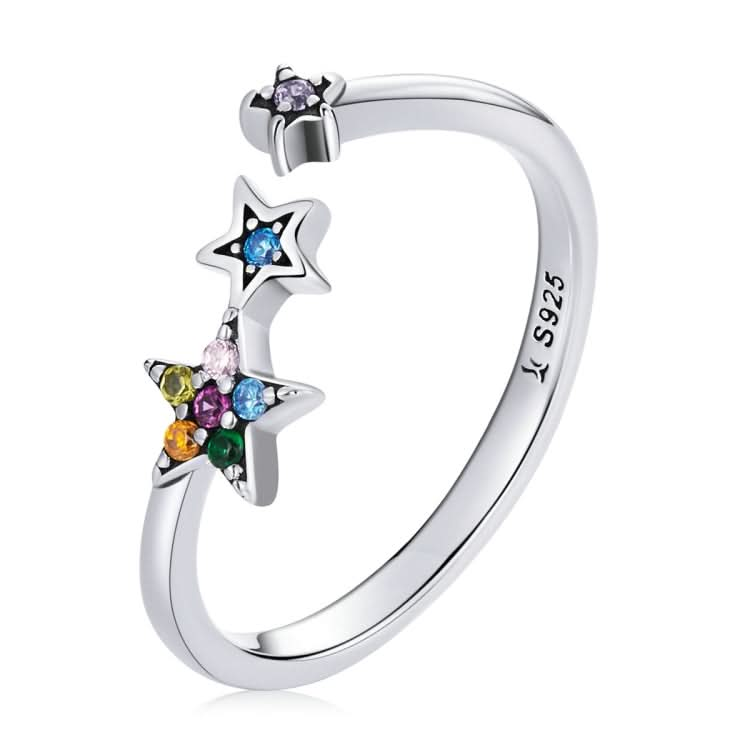 S925 Sterling Silver Star Women Open Ring Reluova