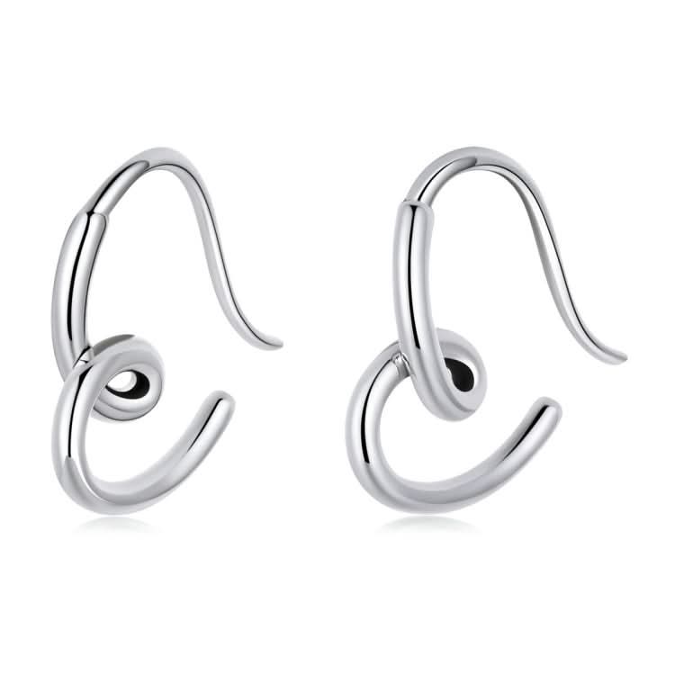 S925 Sterling Silver Simple Heart Ear Stud Women Earrings Reluova