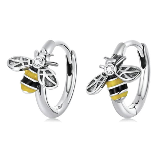 S925 Sterling Silver Mini Bee Women Earrings Reluova