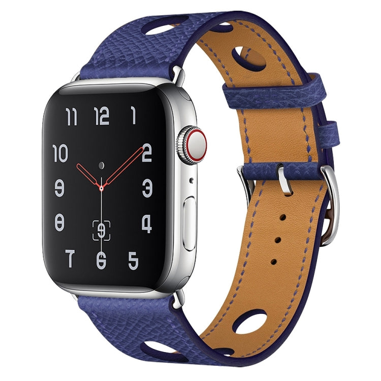 PU Silver Buckle Watchband For Apple Watch Series