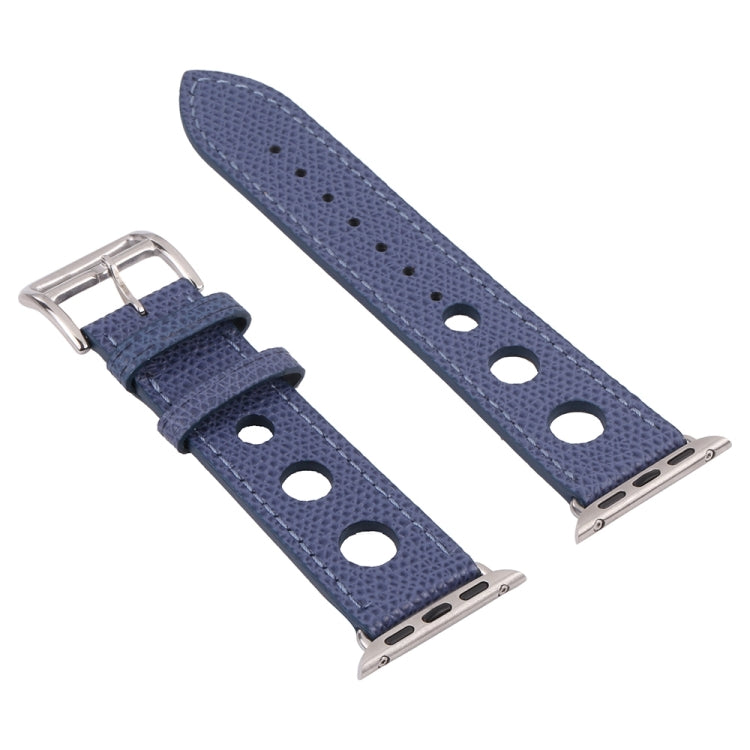 PU Silver Buckle Watchband For Apple Watch Series