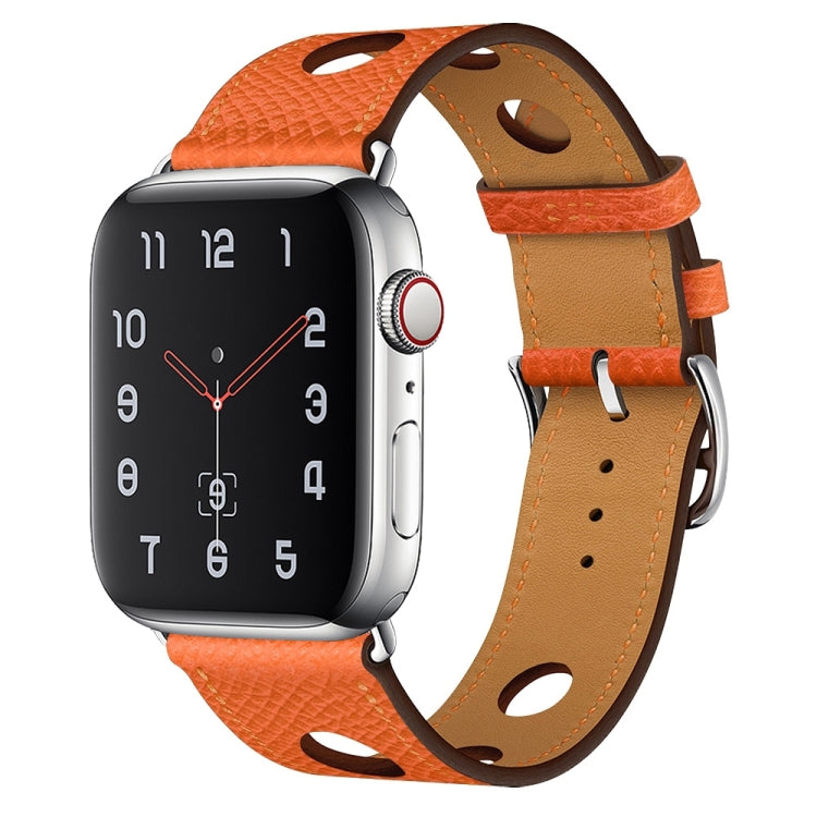 PU Silver Buckle Watchband For Apple Watch Series