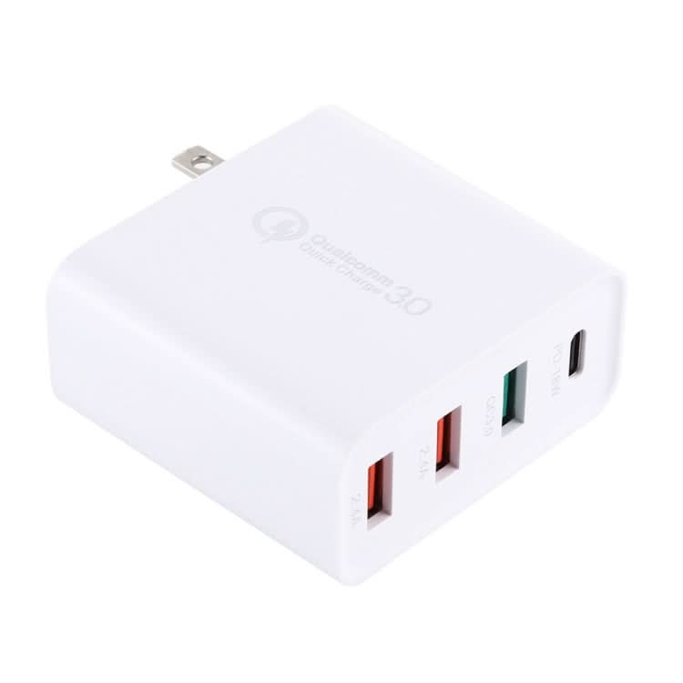 A3 PD 18W USB-C / Type-C + QC3.0 USB + Dual USB Interface Travel Charger