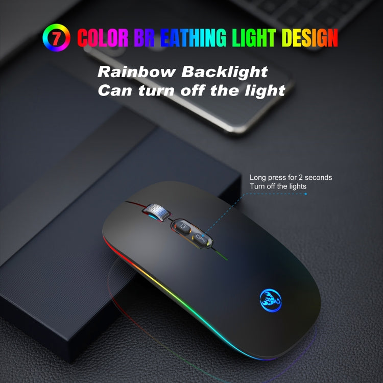 HXSJ M103FG 1600dpi Adjustable 2.4G RGB Light Wireless Mouse My Store