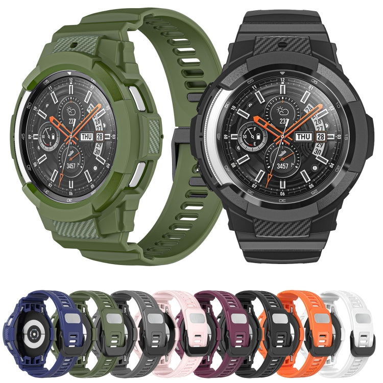 Carbon Fiber Sport Silicone Integrated Watchband